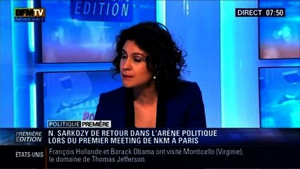 Politique Première: Nicolas Sarkozy revient dans l'arène politique lors du meeting de Nathalie Kosciusko-Morizet à Paris - 11/02