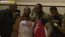 The amazing Lebron James dunk show after practice in Phoenix
