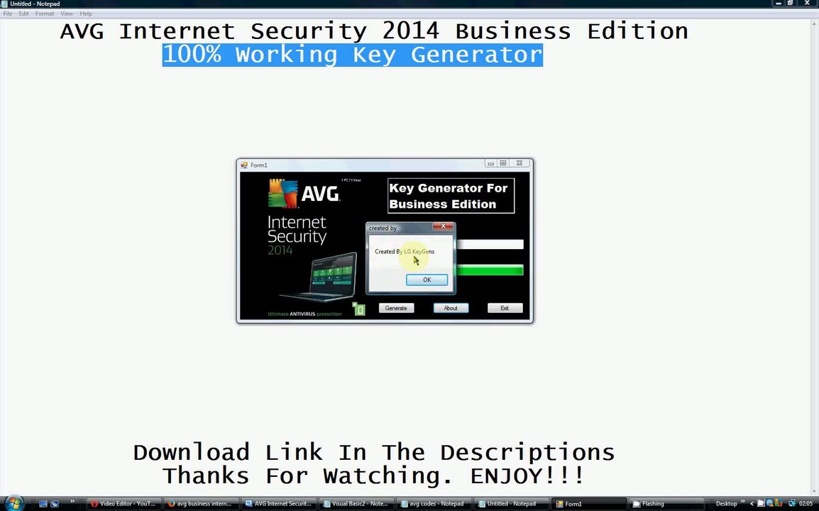 AVG Internet Security Business Edition 100% Working Key Generator