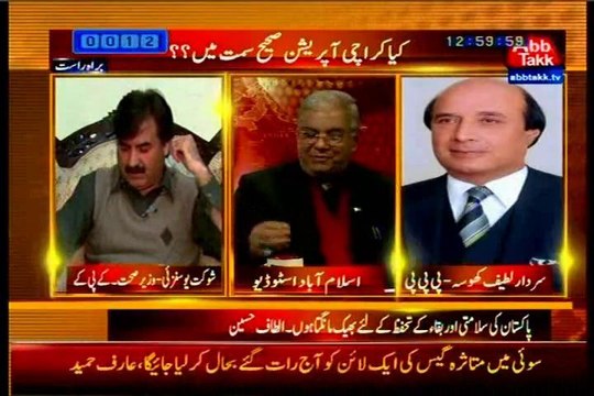Abb Takk Table Talk Adil Abbasi with MQM Tahir Mashadi (10 Feb 2014)