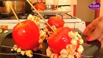Dessert - Comment préparer des pommes d'amour au pop corn
