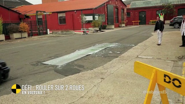 EM90 Défi : rouler sur deux roues en voiture