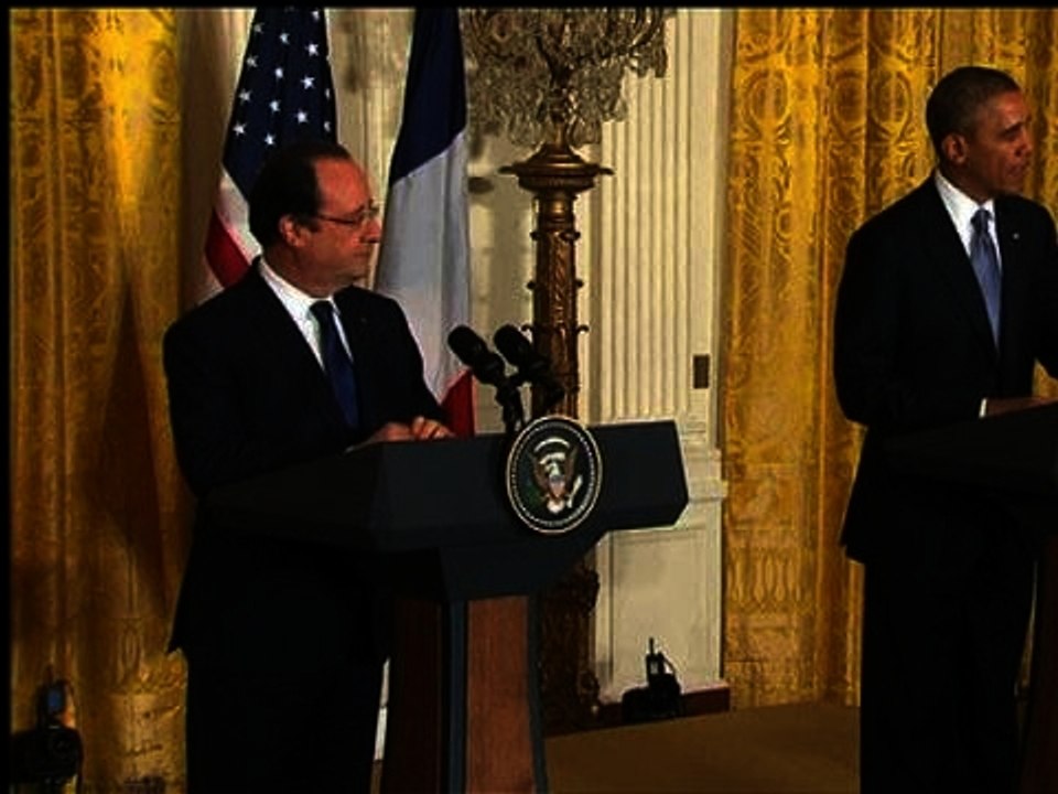 Obama plaisante au sujet de la cravate de François Hollande - 11/02 - Vidéo  Dailymotion