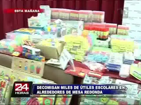 Digesa incautó más de 6,000 útiles escolares tóxicos en Mesa Redonda