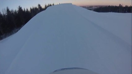 Flatspin 540 Skiing Crash