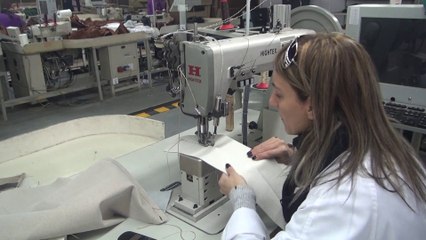 Machine à coudre pilier 2 aiguilles pour matières lourdes avec fil tressé