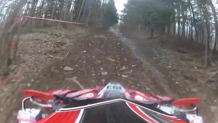 Hurricane Hills A Class ATV Harescramble Start And Crash