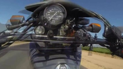 DR650 Motorcycle Wheelie Crash!