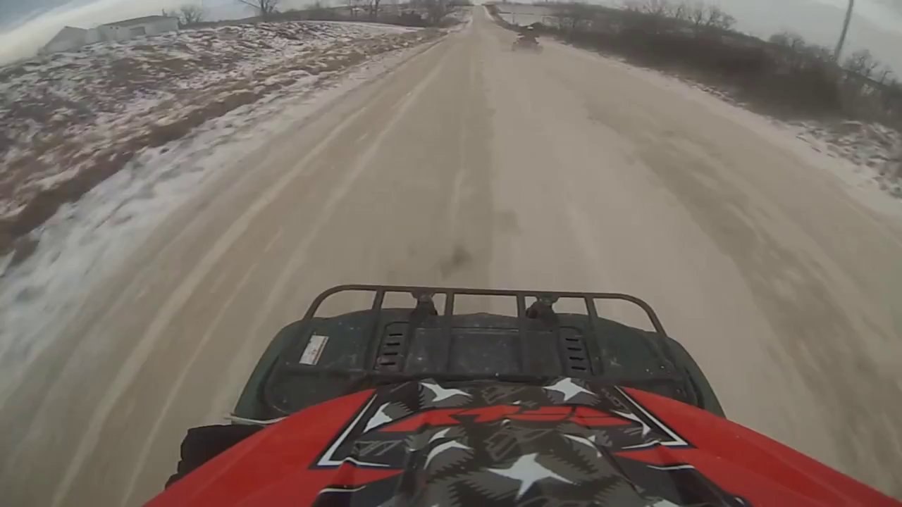 Honda 400 E X And Yamaha Kodiak 400 Riding  GoPro 2