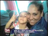 Familiares denuncian negligencia médica con niña de 7 años en el Rímac