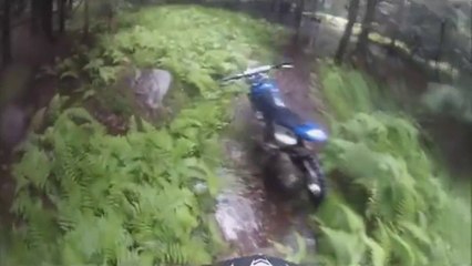 Go Pro TTR 125 LE Dirt Bike Trail Riding in the Rain