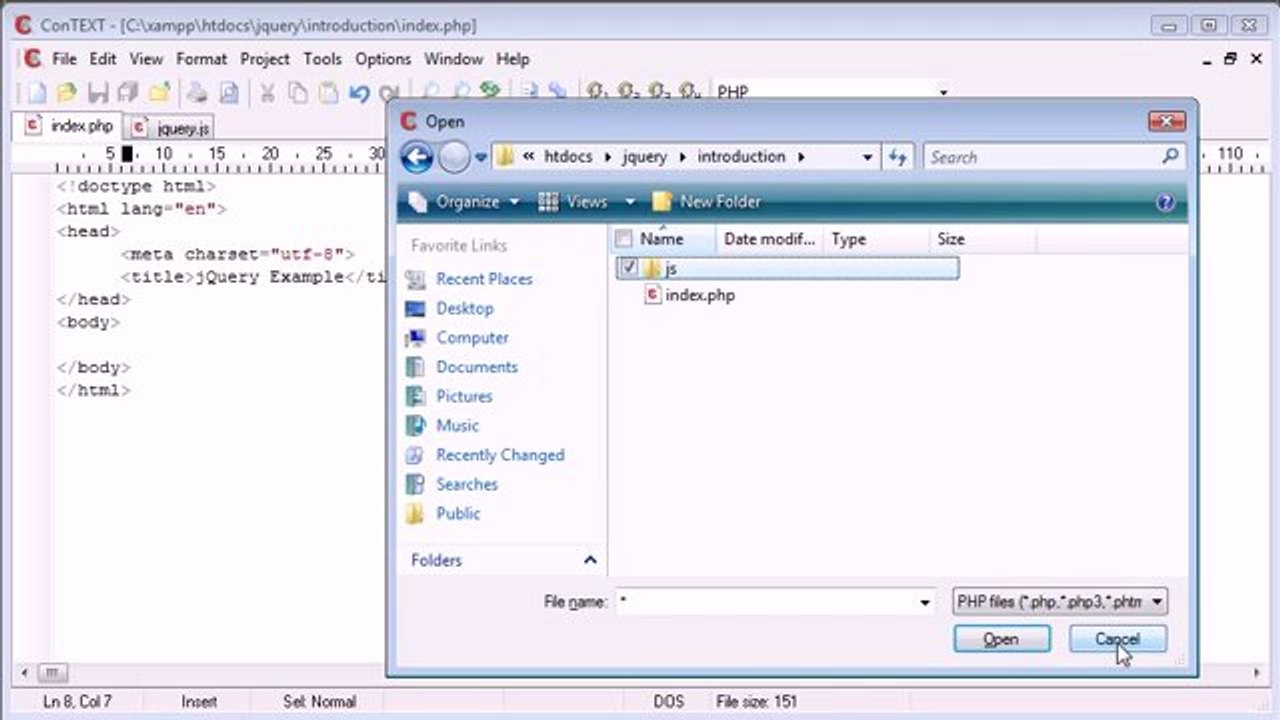 003 - Implementing jQuery