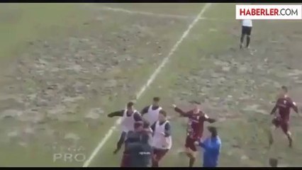 İtalya'da Domenico Zampaglione 70 Metreden Kayarak Gol Attı