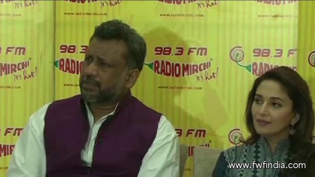 Madhuri dixit at radio mirchi to promote Gulab Gang