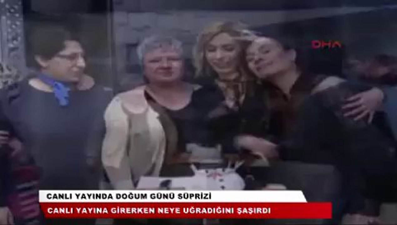 Canlı yayında doğum günü sürprizi