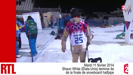 Shaun White rate sa finale de l'épreuve olympique de snowboard halfpipe