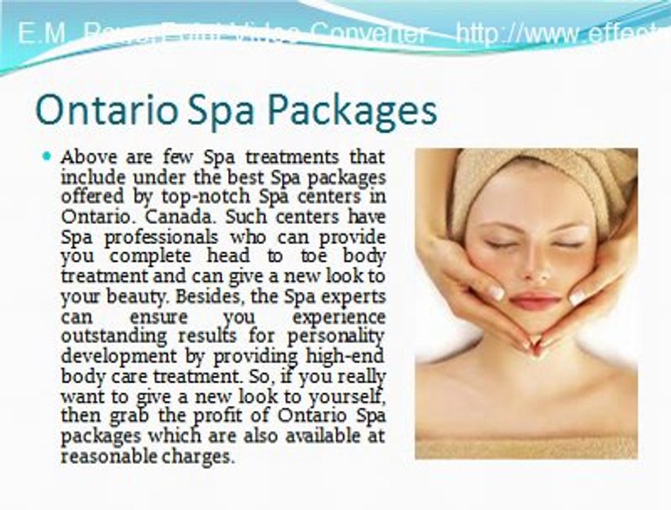 Grab best Spa packages in Canada