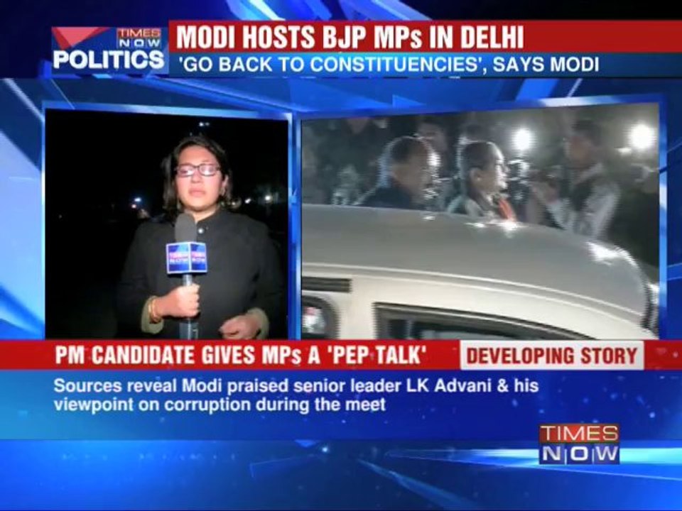 Narendra Modi gives MPs a pep-talk