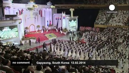 Mass wedding ceremony in South Korea