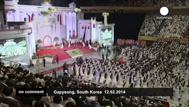 Mass wedding ceremony in South Korea