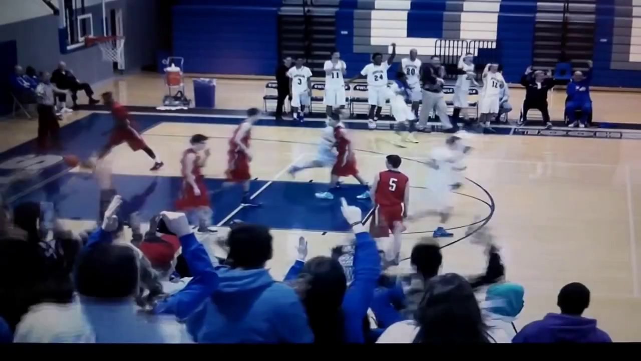 Special needs team manager Kevin Grow makes 4 three point baskets in under 2 minutes