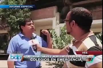 Denuncian calamitoso estado de centros educativos en Villa El Salvador