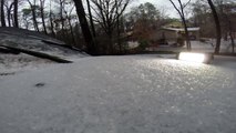 Hail Falling in Vinings During Snow Storm