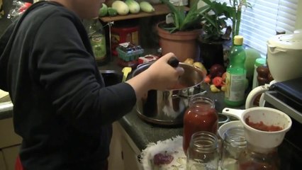 Making Homemade Tomato Sauce (with herbs and spices) For Canning