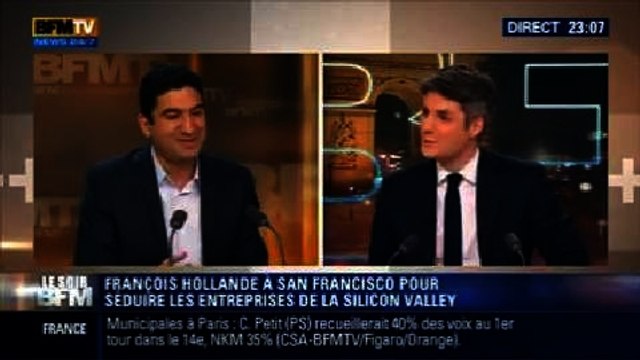 Le Soir BFM: François Hollande en visite dans la Silicon Valley - 12/02 5/7