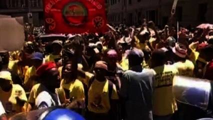 South Africa election rally ends in violence