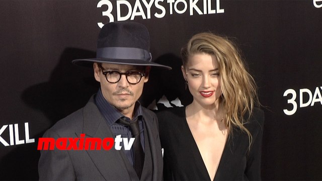 Johnny Depp and Amber Heard 3 Days to Kill Los Angeles Premiere Arrivals