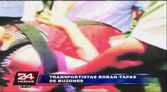 Caen transportista y cobrador que robaban tapas de buzones en el Callao