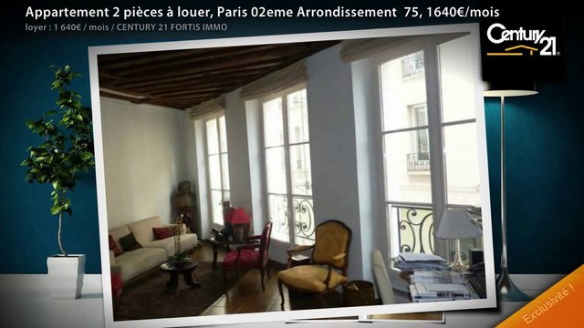 Appartement 2 pièces à louer, Paris 02eme Arrondissement 75, 1640€/mois
