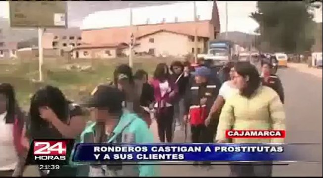 Rondas castigaron a meretrices y parroquianos en club nocturno de Cajamarca