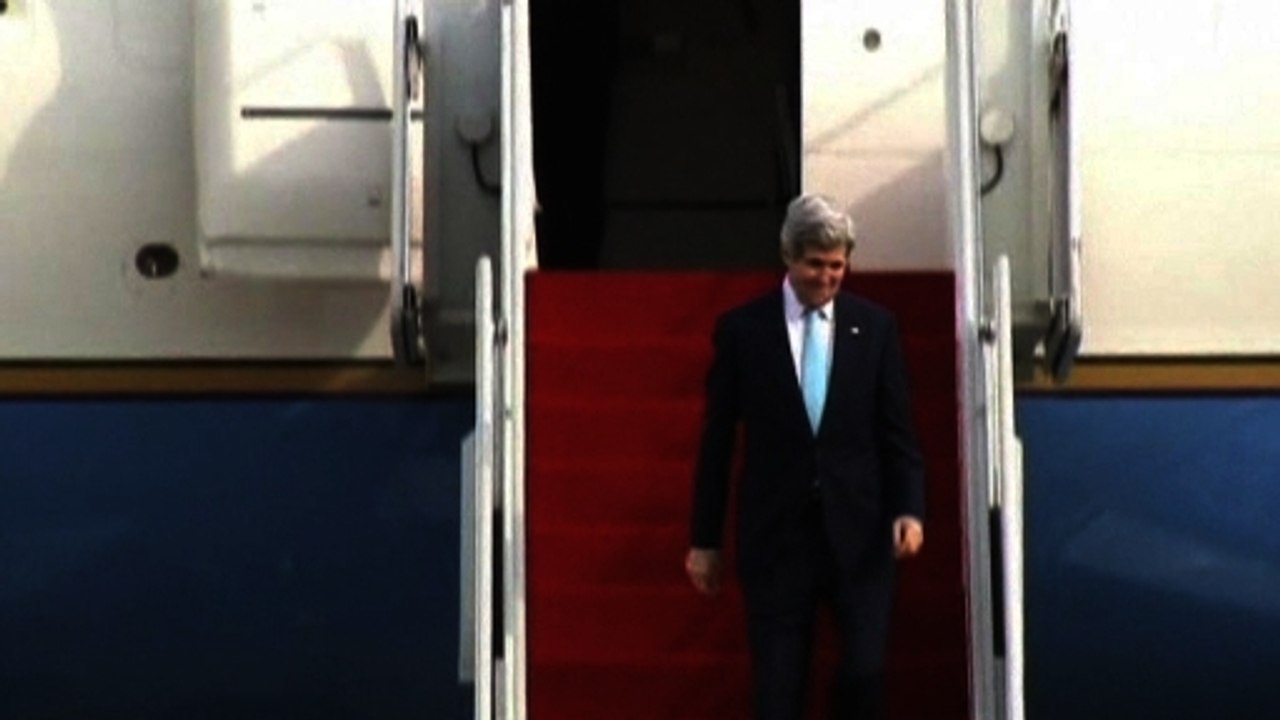 U.S. Secretary of State John Kerry arrives in South Korea