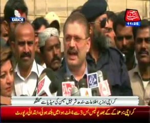 Sharjeel memon talks to media