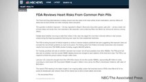 Heart Risks From Pain Pills Reviewed by FDA