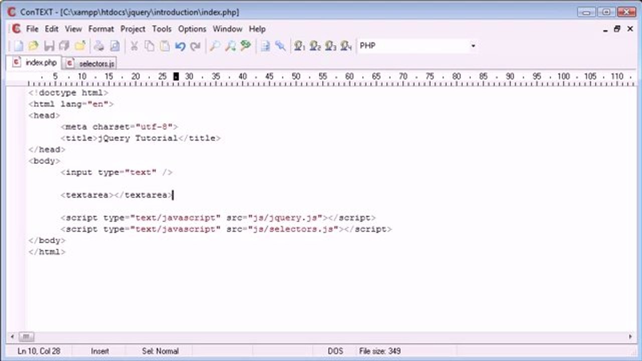 016 - Text Selector in jQuery
