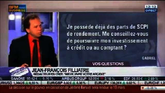 Les réponses de Jean-François Filliatre aux auditeurs, dans Intégrale Placements - 13/02 1/2