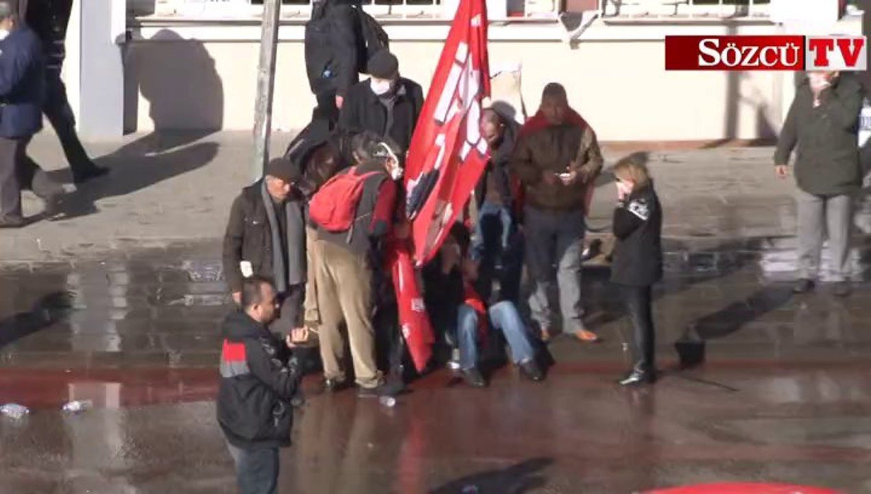 Ankara' da biber gazlı polis müdahalesi