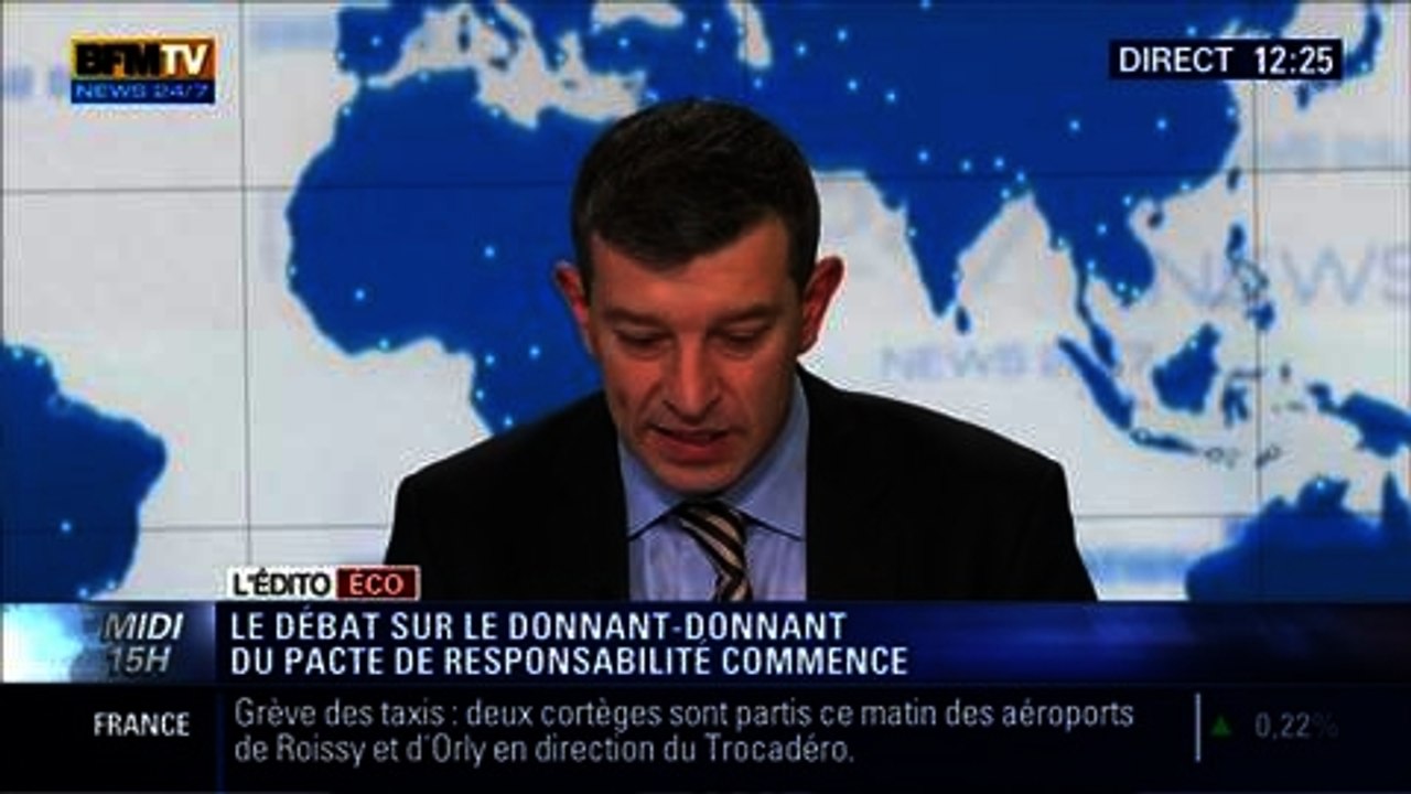L'Édito éco de Nicolas Doze: Pacte de responsabilité: Le débat sur le donnant-donnant commence - 10/02