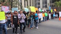 Protesta en Universidad Alejandro Humboldt en rechazo a hechos violentos del 12F