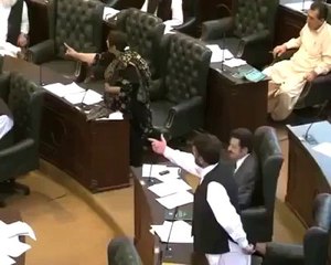 Women in Punjab Assembly throw his Veil to Shahbaz Sharif