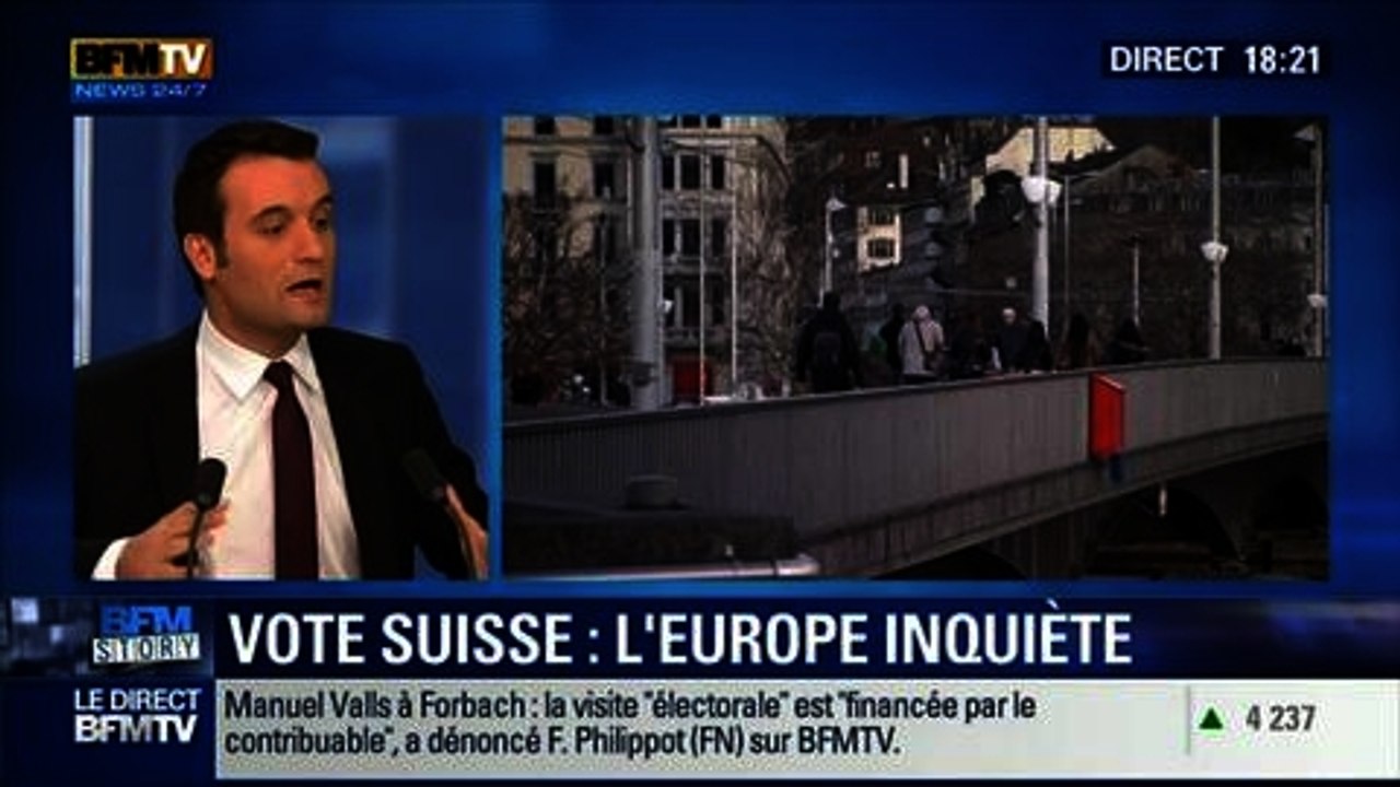 BFM Story: Élections municipales de 2014: Florian Philippot, le vice-président du Front national, part à la conquête de Forbach - 10/02