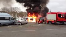 Incendie à Pau, place de Verdun, le 12 février 2014