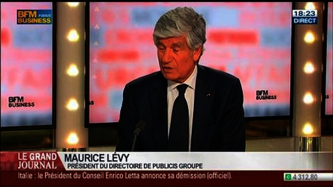 Maurice Lévy, président-directeur général de Publicis Groupe, dans Le Grand Journal – 13/02 2/4