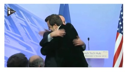 François Hollande fait un hug au leader des "pigeons"