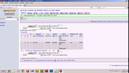 Php veri goruntuleme C.Korkusuz