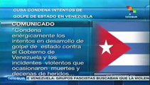 Cuba condena intentos de Golpe de Estado en Venezuela