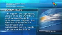 Argentina alerta evidentes intentos desestabilizadores en Venezuela